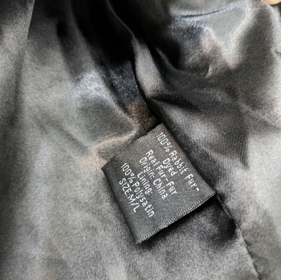 Surell black rabbit fur vest - Picture 5 of 5